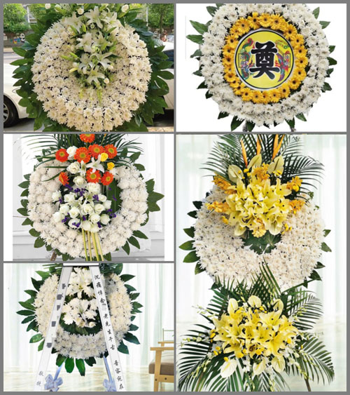 湖北黄冈市黄梅县大河镇徐墩村花圈速递